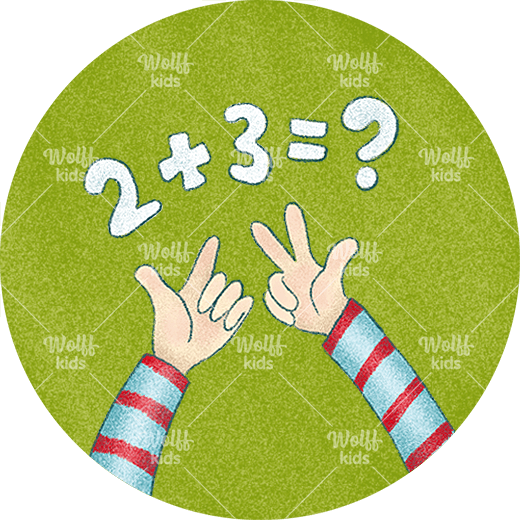Einzelner Magnet: Mathematik - Schulmagnet in 4 cm